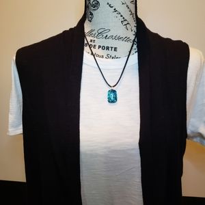 Handmade Dichroic Glass Pendant Necklace.